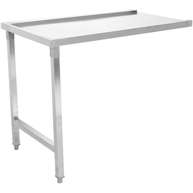 Table de déchargement côté gauche 1100 x 650 x 850 mm Sans étagère inférieure Sans dosseret Acier inoxydable | Adexa SWT11065R