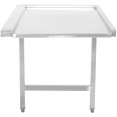 Table de déchargement côté droit 600 x 650 x 850 mm Sans étagère inférieure Sans dosseret Acier inoxydable | Adexa SWT6065L
