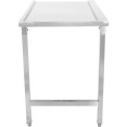 Table de déchargement côté droit 600 x 650 x 850 mm Sans étagère inférieure Sans dosseret Acier inoxydable | Adexa SWT6065L
