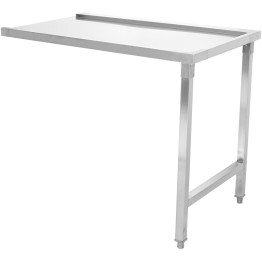 Table de déchargement côté droit 1100 x 650 x 850 mm Sans étagère inférieure Sans dosseret Acier inoxydable | Adexa SWT11065L