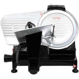 Trancheuse à viande professionnelle haut de gamme 250 mm (10 po) - Corps en aluminium avec revêtement noir - Dimensions : 560 × 465 × 420 mm | Adexa SY250ABLACK