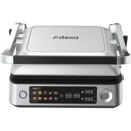 Gril électrique intelligent professionnel avec plaques antiadhésives 23×29 cm, 2200 W, 372×355×181 mm | Adexa TCCK104