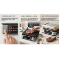 Gril électrique intelligent professionnel avec plaques antiadhésives 23×29 cm, 2200 W, 372×355×181 mm | Adexa TCCK104