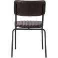 Chaise de salle à manger bistro moderne avec assise en cuir PU marron foncé 460 x 565 x 795 mm | Adexa TGS006