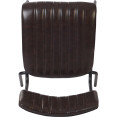 Chaise de salle à manger bistro moderne avec assise en cuir PU marron foncé 460 x 565 x 795 mm | Adexa TGS006