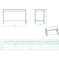 Table de travail professionnelle Étagère inférieure en acier inoxydable 800x700x900mm | Adexa THATS87 Table de travail professionnelle Étagère inférieure en acier inoxydable 800x700x900mm | Adexa THATS87