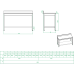 Table de travail professionnelle Inox Étagère inférieure Relevé 600x600x900mm | Adexa THATS66A