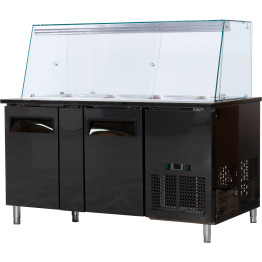 Comptoir réfrigéré avec présentoir 4xGN1/1 | Adexa THSAI158S