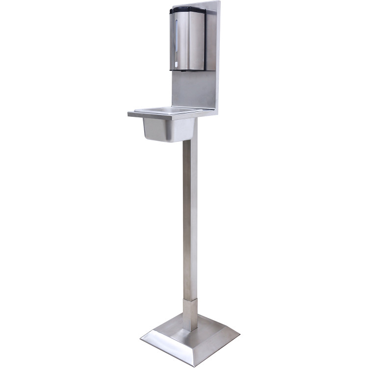 Support de désinfection sans contact de qualité B, en acier inoxydable, hauteur 1205 mm | Adexa THXSJ, qualité B