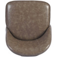 Chaise de salle à manger rembourrée taupe avec structure en métal noir 490×600×830 mm | Adexa TJG201