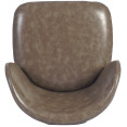 Chaise de salle à manger rembourrée taupe avec structure en métal noir 470×595×810 mm | Adexa TJG203