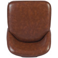 Tabouret de bar rembourré marron avec structure en métal noir 475×595×960 mm | Adexa TJG206