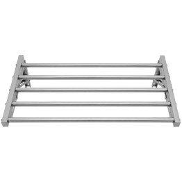 Étagère murale pliable commerciale en acier inoxydable 600×400×230 mm, 5 tubes | Adexa TRW50640