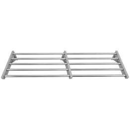 Étagère murale pliable commerciale en acier inoxydable 1800×400×230 mm, 5 tubes | Adexa TRW51840