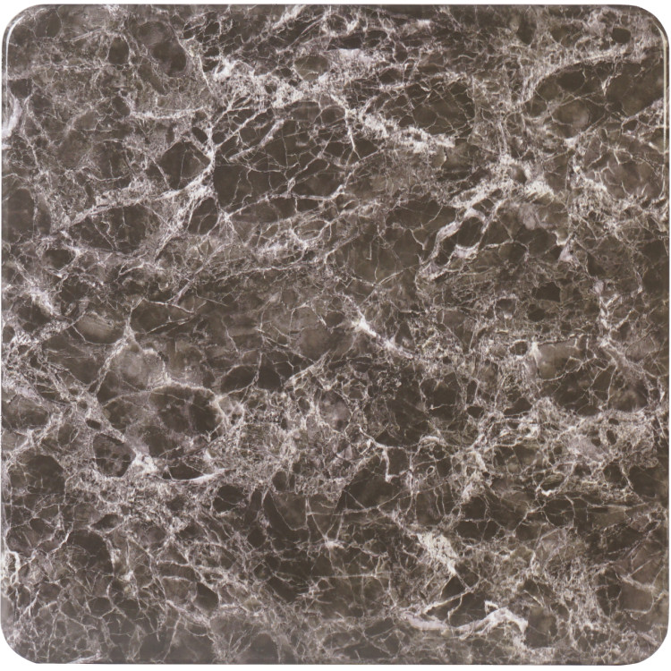 Plateau de table carré sans joint en marbre noir 61 x 61 cm | Adexa TT2424BLACKMARBLE
