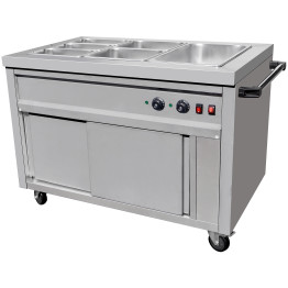 Bain-marie mobile avec armoire chauffante 1085 mm et 6 bacs GN | Adexa VMGN3AS Bain-marie mobile avec armoire chauffante 1085 mm et 6 bacs GN | Adexa VMGN3AS