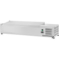 Service Réfrigéré Prep Top 1500mm 7xGN1/4 Profondeur 330mm Couvercle Inox | Adexa EA15