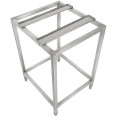 Support de four en acier inoxydable avec barre de maintien mobile 595 x 535 x 850 mm | Adexa WAN106