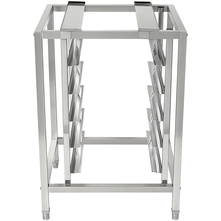 Support de four en acier inoxydable à 5 niveaux avec rails GN2/3 et GN1/2 595 x 535 x 850 mm | Adexa WAN108