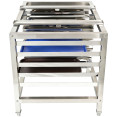 Support de four en acier inoxydable avec double rail pour plateaux 980 x 700 x 745 mm | Adexa WAN112