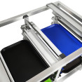 Support de four en acier inoxydable avec double rail pour plateaux 980 x 700 x 745 mm | Adexa WAN112