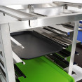 Support de four en acier inoxydable avec double rail pour plateaux 980 x 700 x 745 mm | Adexa WAN112