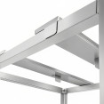 Support de four en acier inoxydable avec barre de maintien mobile 595 x 535 x 850 mm | Adexa WAN114