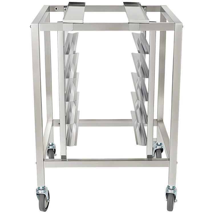 Support de four en acier inoxydable à 5 niveaux avec rails GN2/3 et GN1/2, 595 x 535 x 850 mm | Adexa WAN116