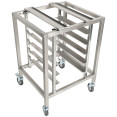 Support de four en acier inoxydable à 5 niveaux avec rails GN2/3 et GN1/2, 595 x 535 x 850 mm | Adexa WAN116