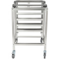 Support de four en acier inoxydable à 5 niveaux avec rails GN2/3 et GN1/2, 595 x 535 x 850 mm | Adexa WAN116