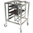 Support de four en acier inoxydable à 5 niveaux avec rails GN2/3 et GN1/2, 595 x 535 x 850 mm | Adexa WAN116