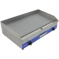 Plaque de cuisson électrique professionnelle en acier inoxydable à double commande, 5 kW, 750 × 490 × 230 mm | Adexa WG750S