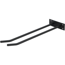 Porte-verres à vin Noir Fixation murale Longueur 300 mm 3 verres à vin | Adexa WGA18500300B