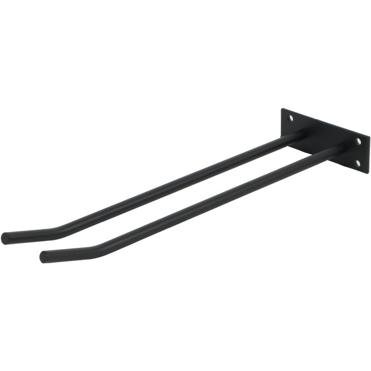 Porte-verres à vin Noir Fixation murale Longueur 300 mm 3 verres à vin | Adexa WGA18500300B