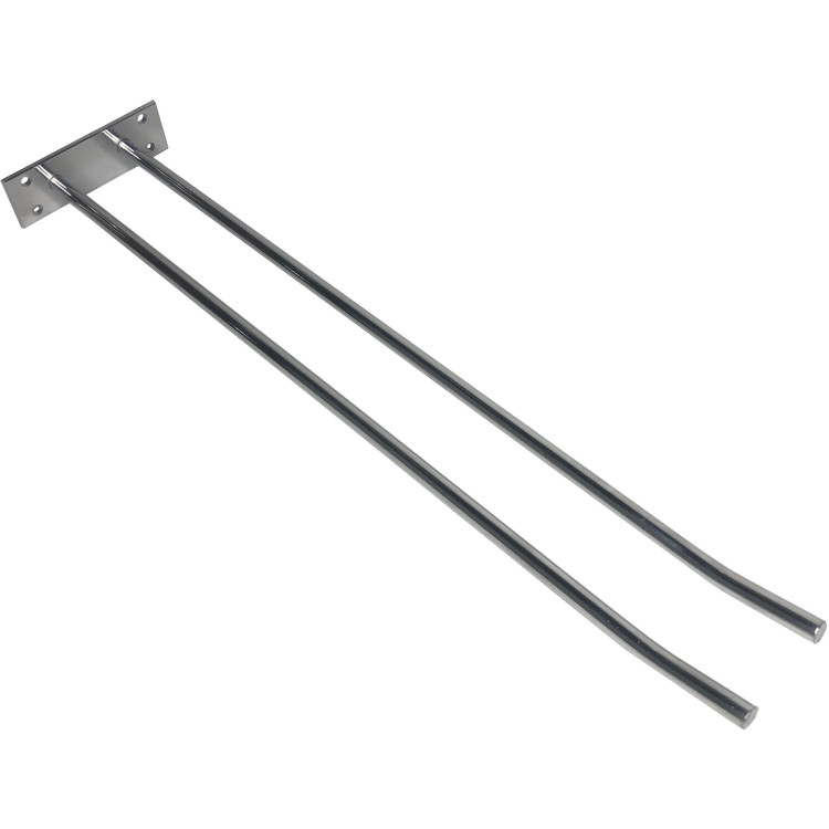 Porte-verres à vin Argenté Fixation murale Longueur 300 mm 3 verres à vin | Adexa WGA18500300S