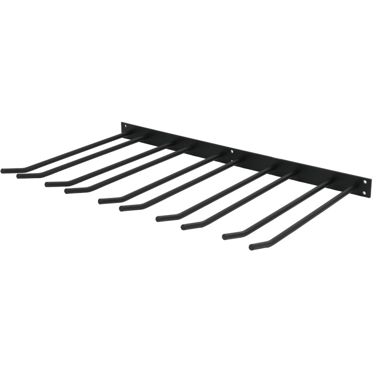 Porte-verres à vin Noir Fixation murale Longueur 400 mm 20 verres à vin | Adexa WGA58500400B