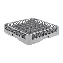 Étagère à tasses/verres professionnelle 49 compartiments 500 x 500 x 100 mm Gris | Adexa WH060F49