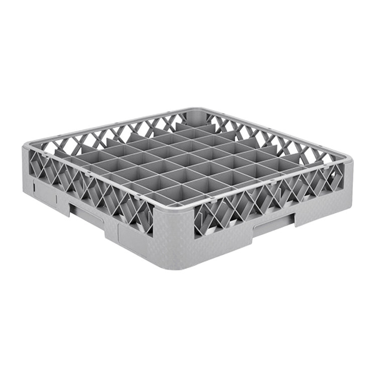 Étagère à tasses/verres professionnelle 49 compartiments 500 x 500 x 100 mm Gris | Adexa WH060F49