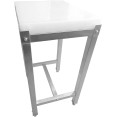 Planche à découper professionnelle en acier inoxydable / Bloc de boucher 500 x 400 x 750 mm | Adexa WH505670T