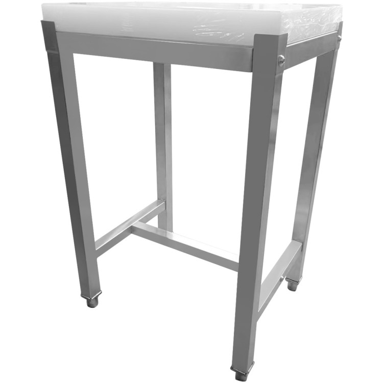 Planche à découper professionnelle en acier inoxydable / Bloc de boucher 500 x 400 x 750 mm | Adexa WH505670T