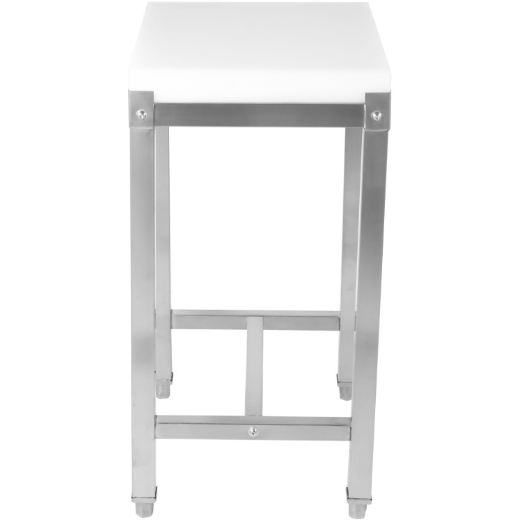 Support de planche à découper professionnel en acier inoxydable avec bloc à découper en polyéthylène 500 x 400 x 750 mm | Adexa WH505670