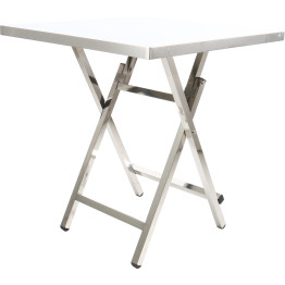 Table bistro pliante en acier inoxydable 600 x 600 x 700 mm | Adexa WHBT6060