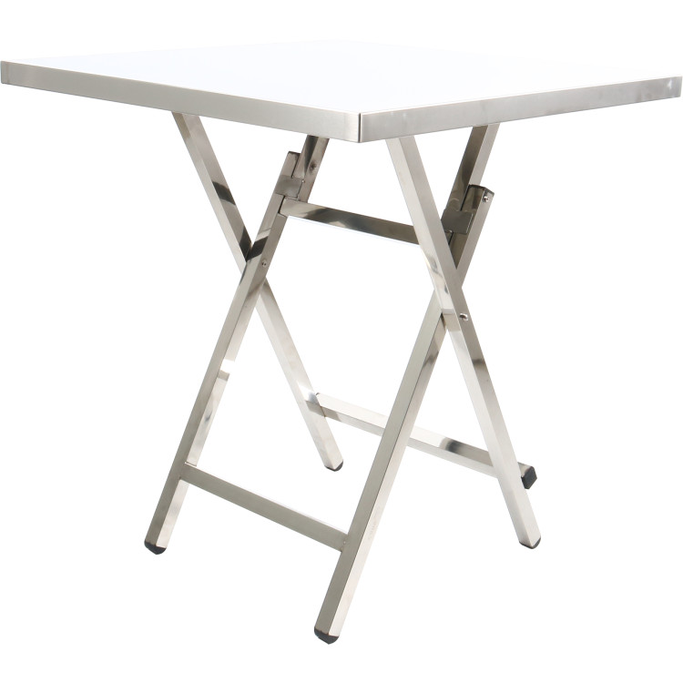 Table bistro pliante en acier inoxydable 600 x 600 x 700 mm | Adexa WHBT6060