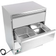 Chauffe-plats commercial 3 tiroirs GN1/1 | Adexa WHBWD03