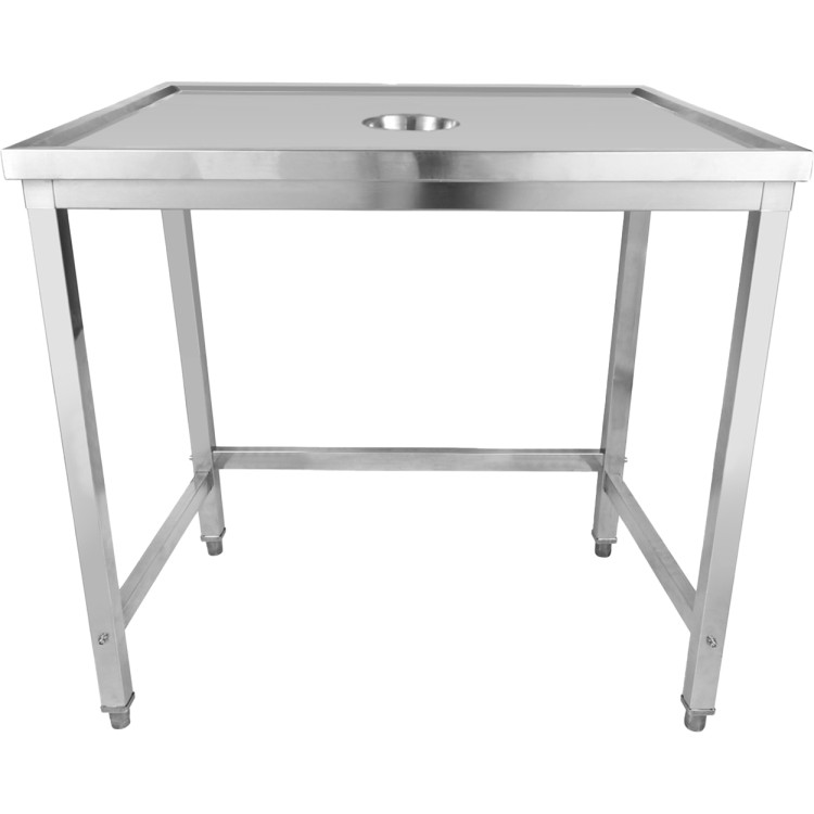 Table d'élimination des déchets professionnelle en acier inoxydable, 4 côtés relevés, bord marin, 1200 x 700 x 900 mm | Adexa WHDW12070 Table d'élimination des déchets professionnelle en acier inoxydable, 4 côtés relevés, bord marin, 1200 x 700 x 900 mm | Adexa WHDW12070