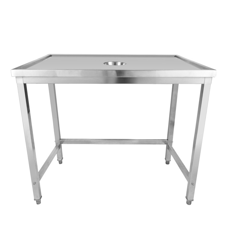 Table d'élimination des déchets professionnelle en acier inoxydable, 4 côtés relevés, bord marin, 2000 x 600 x 900 mm | Adexa WHDW20060 Table d'élimination des déchets professionnelle en acier inoxydable, 4 côtés relevés, bord marin, 2000 x 600 x 900 mm | Adexa WHDW20060