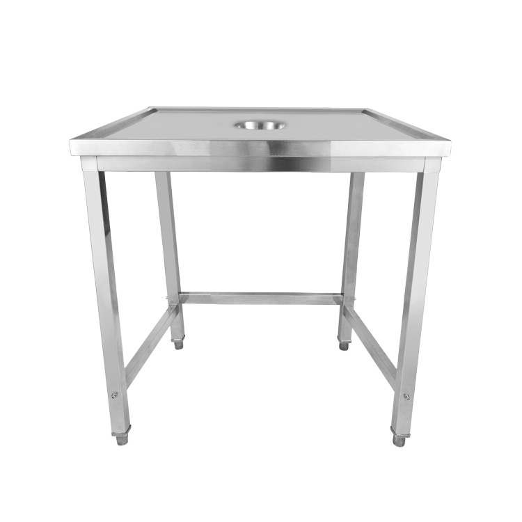 Table d'élimination des déchets professionnelle en acier inoxydable, bord marin à 4 côtés relevés, 800 x 600 x 900 mm | Adexa WHDW8060 Table d'élimination des déchets professionnelle en acier inoxydable, bord marin à 4 côtés relevés, 800 x 600 x 900 mm | Adexa WHDW8060