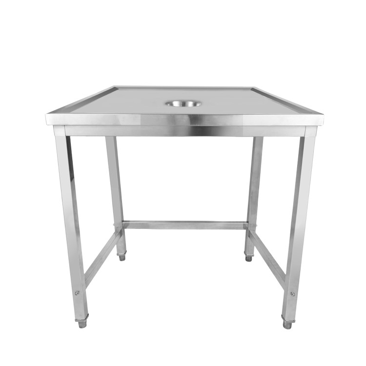 Table d'élimination des déchets professionnelle en acier inoxydable, bord marin à 4 côtés relevés, 800 x 700 x 900 mm | Adexa WHDW8070 Table d'élimination des déchets professionnelle en acier inoxydable, bord marin à 4 côtés relevés, 800 x 700 x 900 mm | Adexa WHDW8070