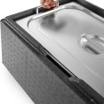 Boîte isotherme de transport alimentaire en EPP à chargement par le haut / Thermo Box 32 litres comprenant 2 récipients GN 1/2 avec couvercle et poignée | Adexa WHEPP212 Boîte isotherme de transport alimentaire en EPP à chargement par le haut / Thermo Box 32 litres comprenant 2 récipients GN 1/2 avec couvercle et poignée | Adexa WHEPP212