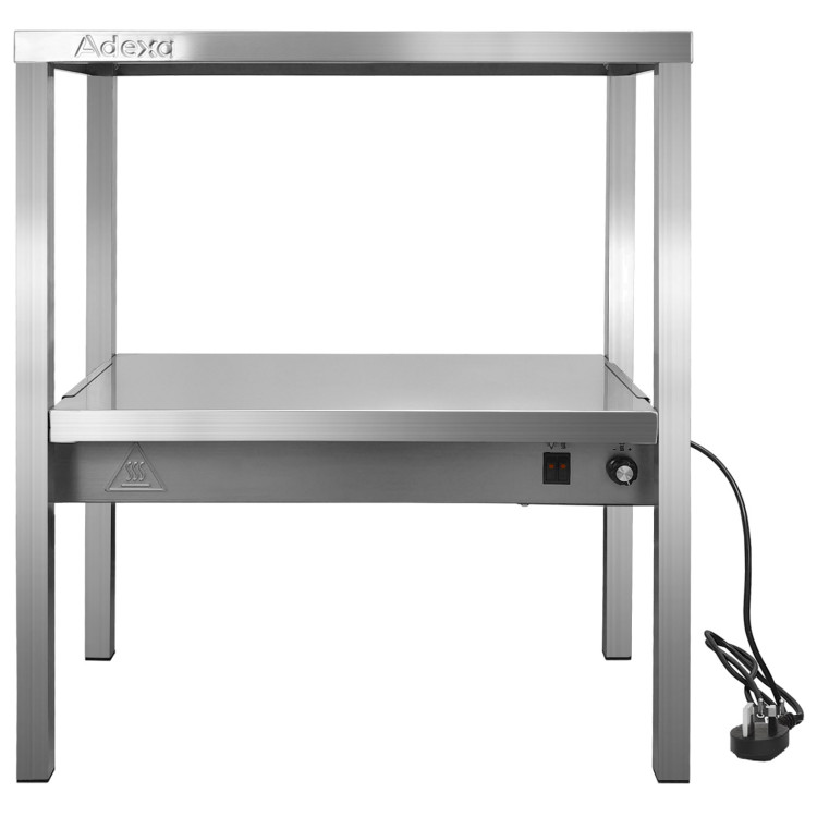 Portique chauffant commercial à double niveau avec position de pont chauffant réglable 600 x 335 x 700 mm | Adexa WHESP603470